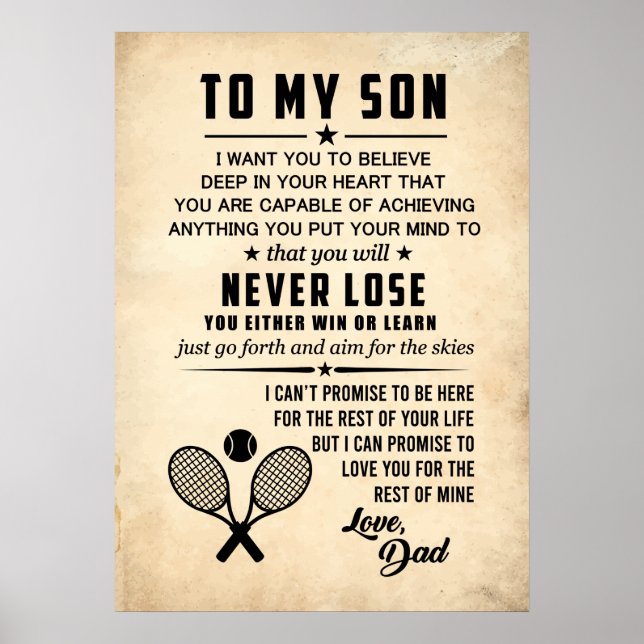 My Son I Love You Poster (Front)