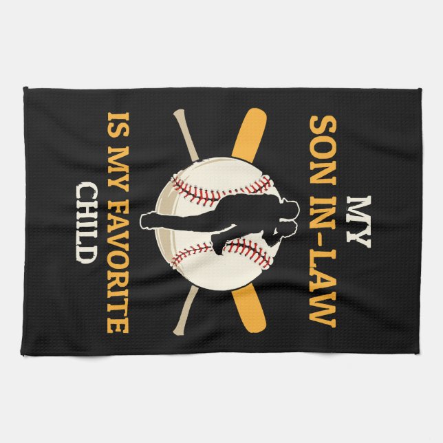 My Son In Law Is My Favorite Child Baseball Fan Ba Kitchen Towel (Horizontal)
