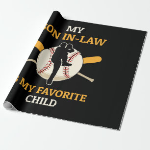 My Son In Law Is My Favorite Child Baseball Fan Ba Wrapping Paper