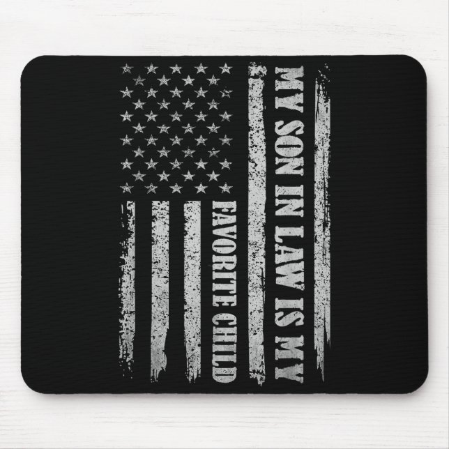 My Son In Law Is My Favorite Child Fathers Day Usa Mouse Pad (Front)