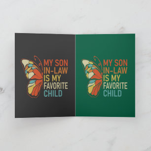 My Son-In-Law Is My Favorite Child Funny Retro  Card