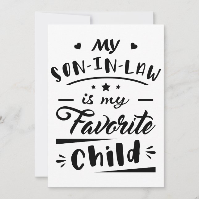 My son in law is my favorite child invitation (Front)
