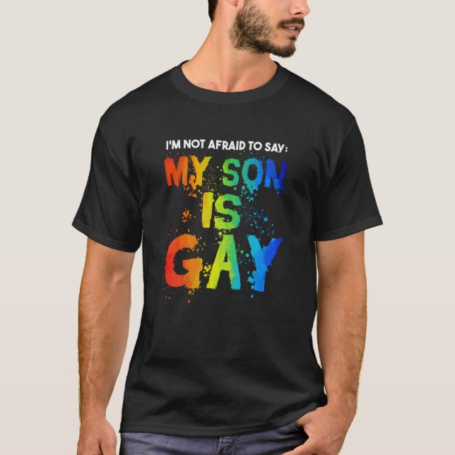 My Son Is Gay Pride Month LGBT LGBTQ Mom T-Shirt (Front)