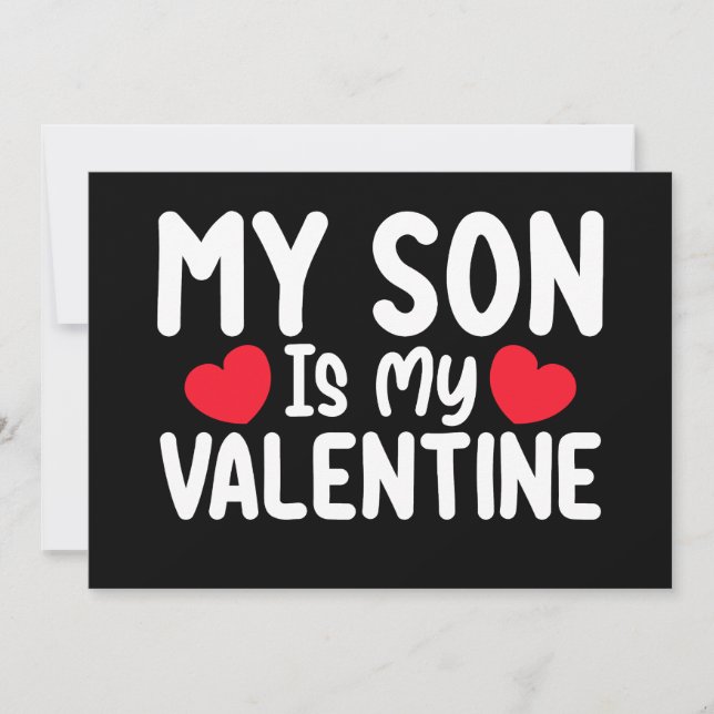 My Son Is My Valentine Mom Dad Love Family Invitation (Front)