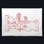 My Son John Redwork Placemat<br><div class="desc">Redwork creates a simple, yet lovely decoration. This nursery rhyme character is just perfect to create a classic baby's nursery.</div>
