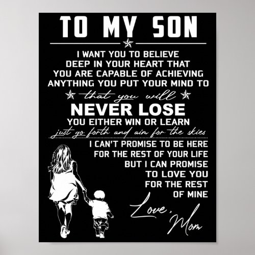 My Son Love Mom Poster