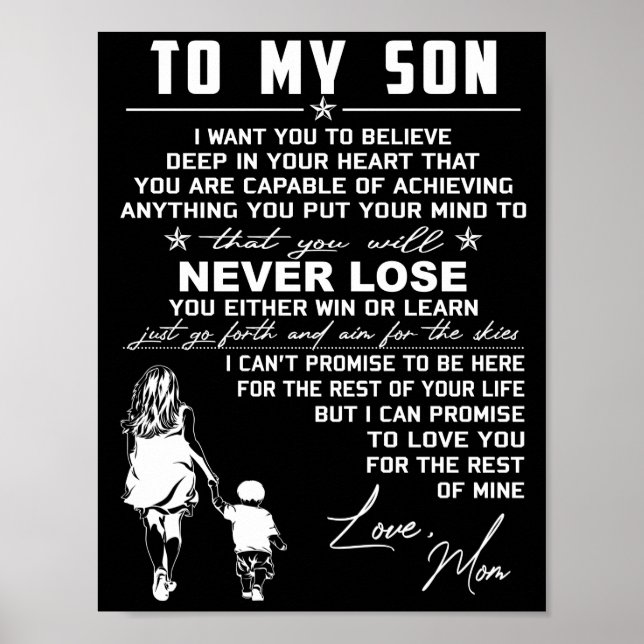 My Son Love Mom Poster (Front)
