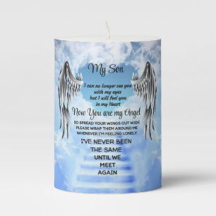 My Son now you are my Angel  Pillar Candle