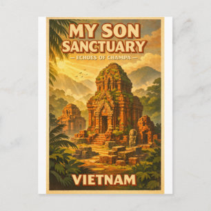 My Son Sanctuary, Vietnam, in a classic Postcard