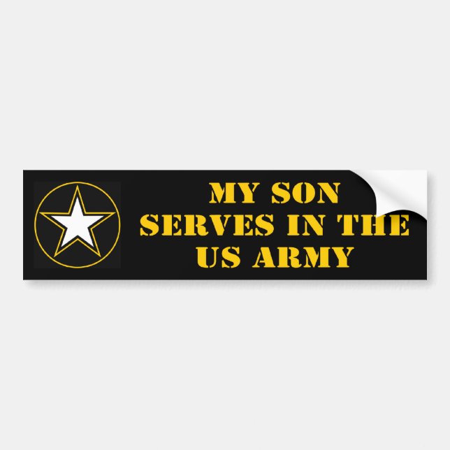 My Son Serves In The Army Bumper Sticker (Front)