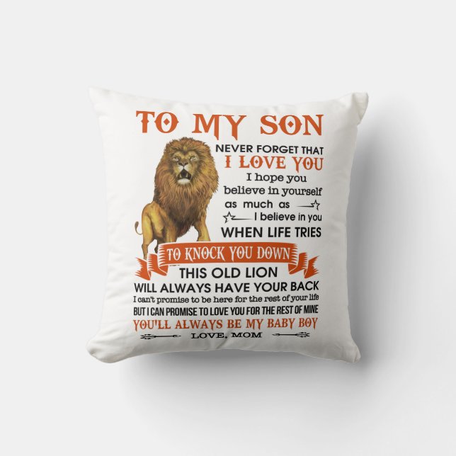 My Son Throw Pillow (Front)