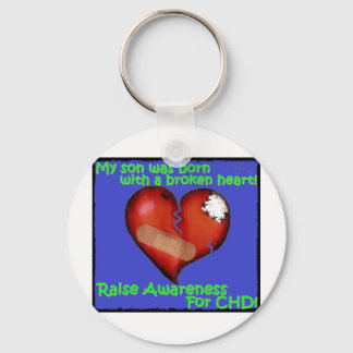 My Son Was Born With A Broken Heart Keychain