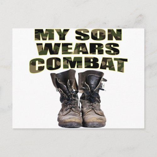 My Son Wears Combat Boots Postcard