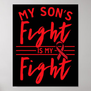 My Son's Fight is My Fight Blood Cancer Awareness Poster