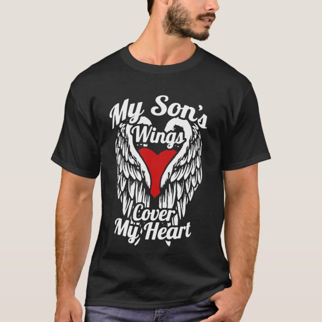 My Son's Wing Cover My Heart T-Shirt (Front)