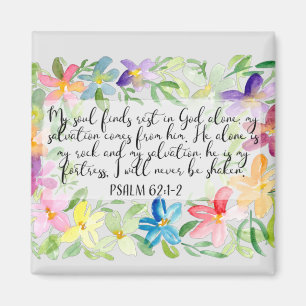 My soul find rest in God alone Button Magnet