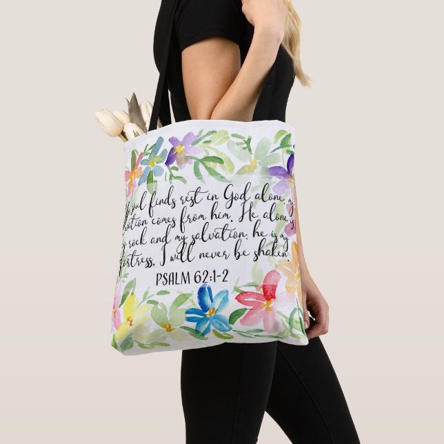 My soul  find rest in God alone Tote Bag (Close Up)