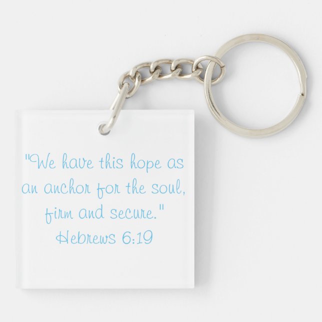 My Soul is Anchored on Hope Keychain (Back)