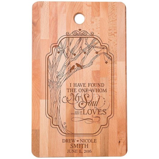 My Soul Loves Touching Bamboo Cutting Board (Front)