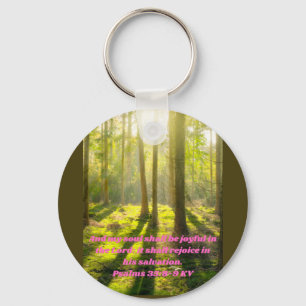 my soul shall A bible quote Keychain