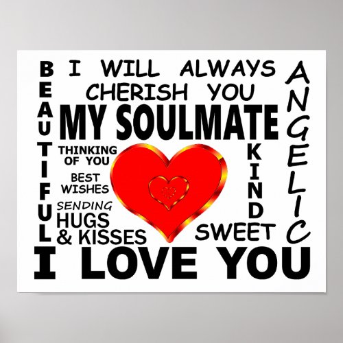 My Soulmate I Love You Poster