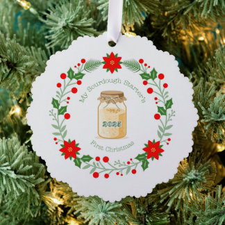 My Sourdough Starter's First Christmas Ornament Card