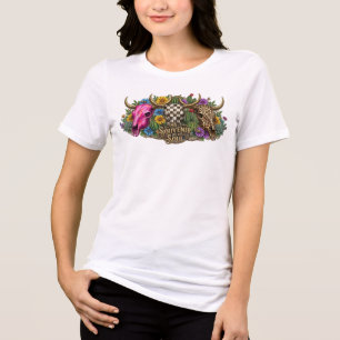 My Souvenir Soul Bull Skull Boho Tri-Blend Shirt