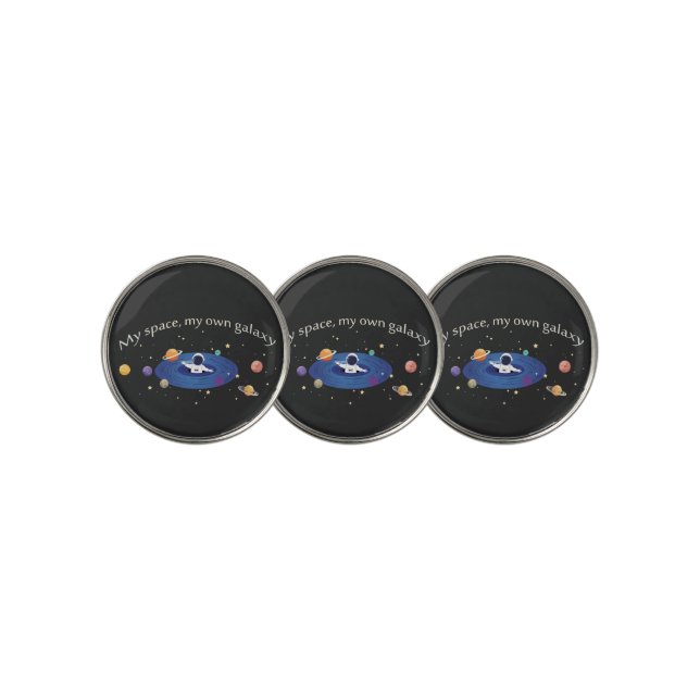 My Space, My Own Galaxy Golf Ball Marker (3 Up)