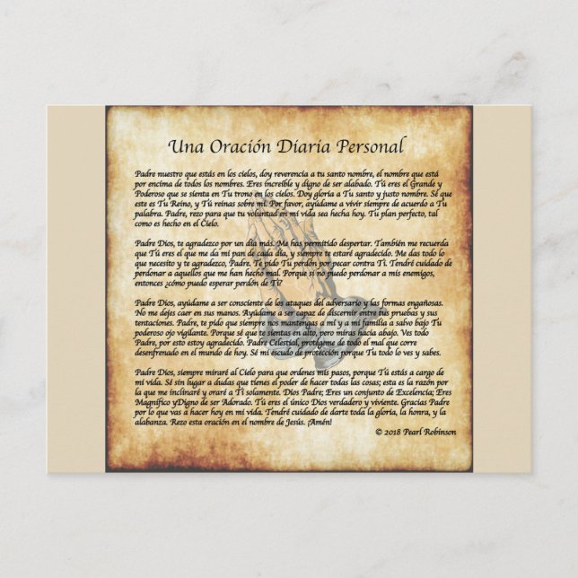 My Spanish Daily Prayer Collection (post card) Postcard (Front)