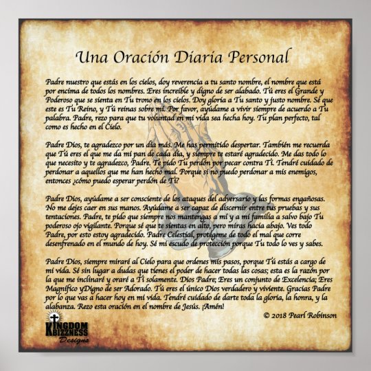 My Spanish Daily Prayer Collection poster 8x10 | Zazzle.com