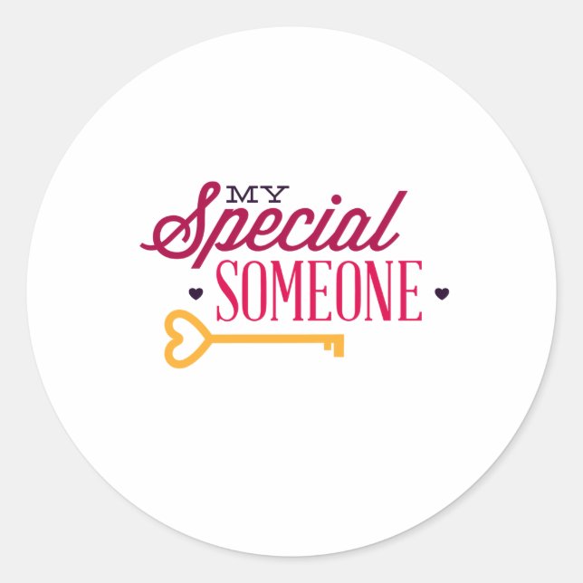 My special someone classic round sticker (Front)