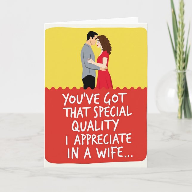 My Special Wife Appreciation Card (Front)