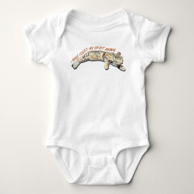 my spirit animal, cat t-shirt, onsie baby bodysuit (Front)