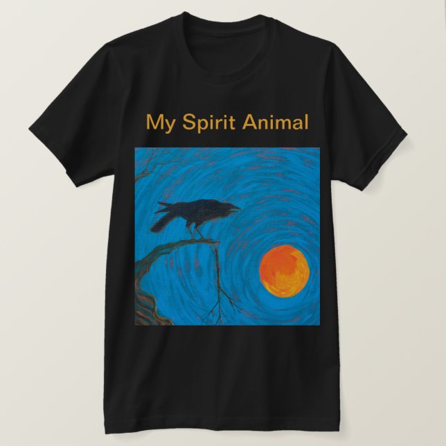 My Spirit Animal Crow Raven T-Shirt (Design Front)