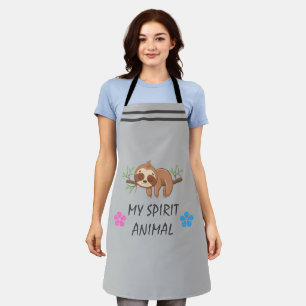 My Spirit Animal Cute Sleeping Sloth Apron