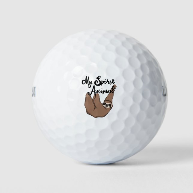 My Spirit Animal Cute Sloth Golf Balls (Front)