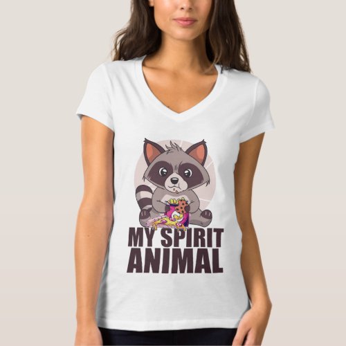 MY SPIRIT ANIMAL Funny Panda Raccoon Eat Trash Mem T_Shirt