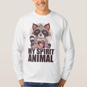 MY SPIRIT ANIMAL Funny Panda Raccoon Eat Trash Mem T-Shirt