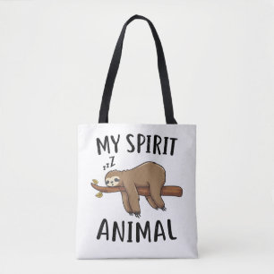 My Spirit Animal Funny Sloth Gift Tote Bag