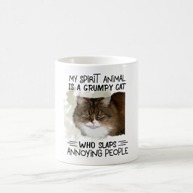 My Spirit Animal Is A Cat Animal Quotes Gifts Coffee Mug (Center)