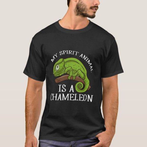 My Spirit Animal Is A Chameleon Cute Lizard Chamel T_Shirt