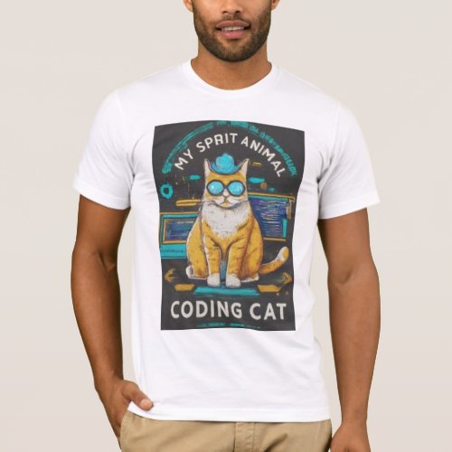 My Spirit Animal is a Coding Cat T_Shirt