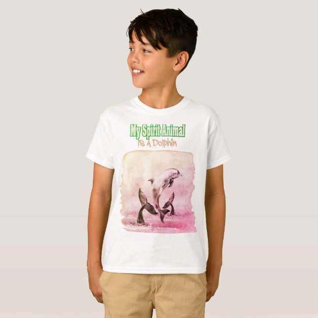 My Spirit Animal Is A dolphin T-Shirt (Front Full)