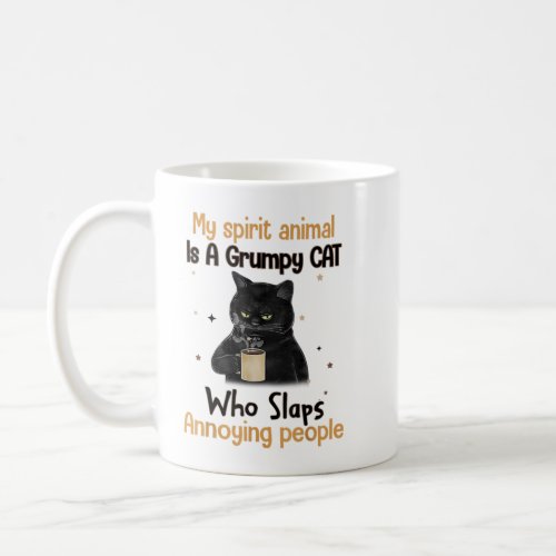 My Spirit Animal Is A Grumpy Coffee Drinking Black Coffee Mug