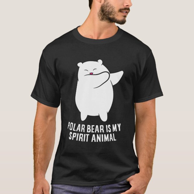 My Spirit Animal Is A Polar Bear Cute Polar Bear L T-Shirt (Front)