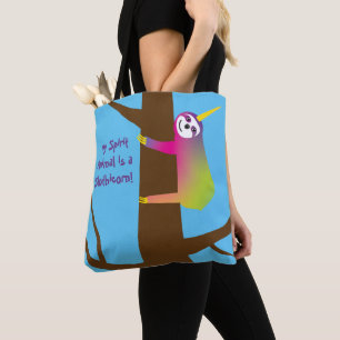 My Spirit Animal is a Slothicorn custom name Tote Bag