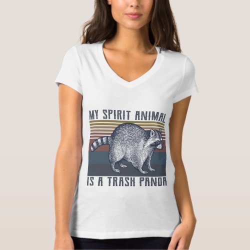 My Spirit Animal Is a Trash Panda Funny Raccoon T_Shirt