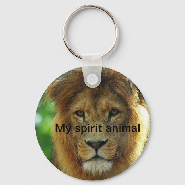 My spirit animal lion keychain (Front)