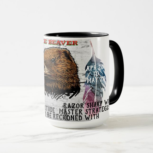 "My Spirit Animal" The Beaver Coffee Mug (Front Right)