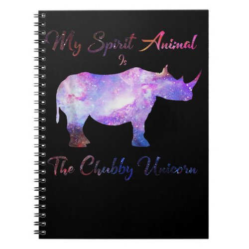 My Spirit Animal The Chubby Unicorn Adorable Rhino Notebook